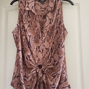 Express, L, Tie Front Top